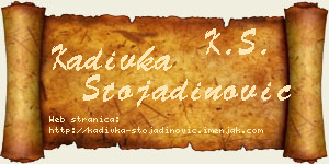 Kadivka Stojadinović vizit kartica